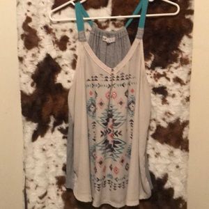 Woman’s large Aztec pattern tank top